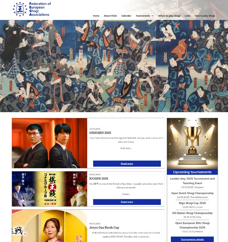 FESASHOGI.eu website screenshot.