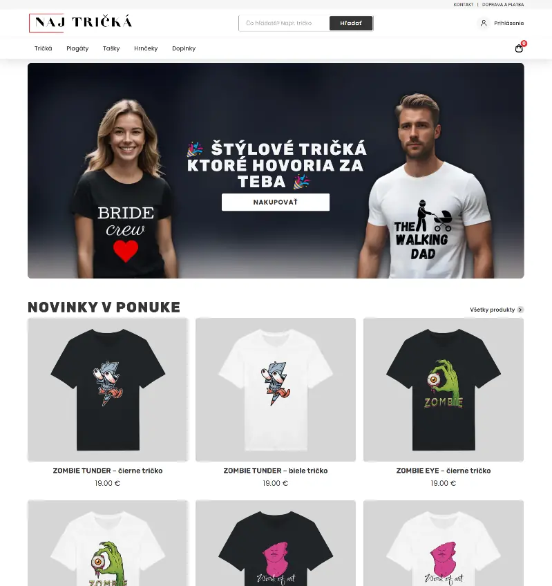 Najtricka.sk website screenshot.